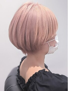 ジエクト 本店(The Ect) 丸みショート×ピンクカラー×最高に可愛いスタイル