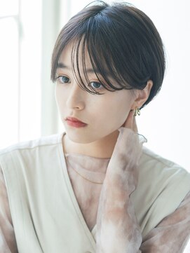 ガーデン タチカワ(garden tachikawa) 暗髪×束感ショート×シースルーバング×フレンチガーリー