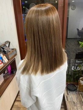 ヘアー リードレス(hair Re:dress) 小顔大人可愛いシルキーベージュセミディ　透明感　20代30代