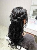 ハーフアップ
