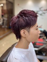 カットスタジオ141&nbsp;ツーブロック×レッドバイオレット