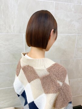 オズ 郡山桑野店(OZ) イメチェンハッシュカットフルバング似合わせレッドブラウン