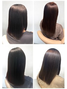 美容室フルール ★縮毛矯正ロング♪コスメストレート髪質改善ココアベージュ