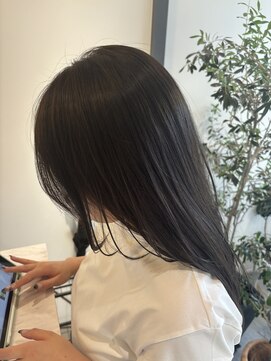 ケーツー 谷町(K-two) オリーブアッシュカラー*暗髪*ロング*髪質改善トリートメント