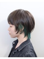 ルプラ ブリリアント(le-pla brilliant)&nbsp;ウルフ/フェイスレイヤー/インナーカラー/グリーン/豊橋/田原