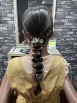 【Lilly新宿】#タイトヘアセット#編みおろし＃アレンジスタイル