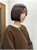 ミニボブ×ラベンダーブラウン 顔まわりカット 表参道