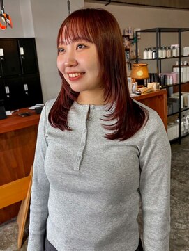 レッドレッドブラウンカラー