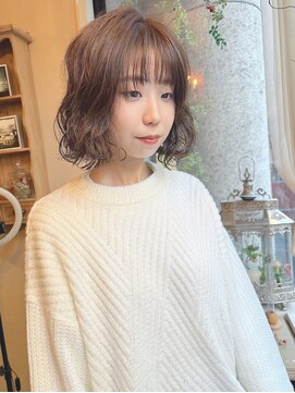 ボブパーマ×パーソナルカラー