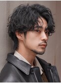 大阪梅田波巻きパーママツイストスパイラルパーマセンターパート