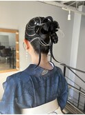20代30代編み込みアップ◎エレガントシニヨンアレンジ