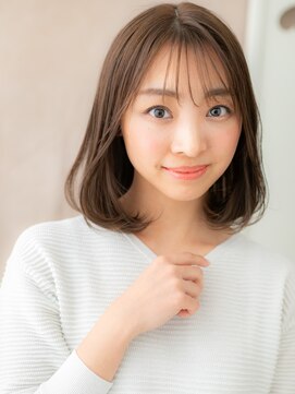 カバーヘア ブリス 上尾西口店(COVER HAIR bliss) ツーウェイバングブリーチなしワンカールAラインボブ20代30代X