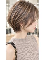 髪質改善サロン WE BE PARSLEY atre 川越店【ウィービーパセリアトレ】&nbsp;【王道小顔スタイル】丸みシルエット×自然な透け感ボブショート