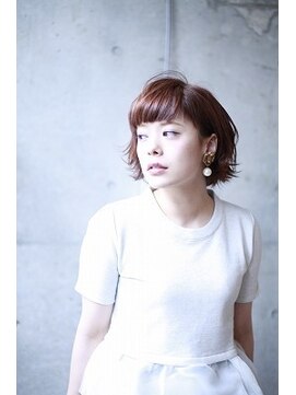 アンド(AND) 人気の可愛いフワクシュボブ ブラウンmixカラー