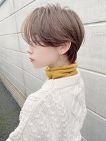 センターパーとショートボブ/20代/30代/40代/ハイライト