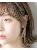 小顔前下がり外ハネボブ☆インナーカラー