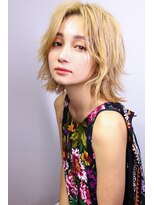 ラフィスヘアーリット 茨木2号店(La fith hair lit)&nbsp;【La fith】 ハイトーン×ウルフボブ