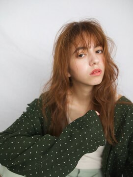 オーサム(AWESOME) 《AWESOME》ニュアンスロング×オレンジベージュ