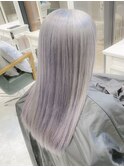 ホワイトアッシュ　ロング エアストレート　低ダメージブリーチ