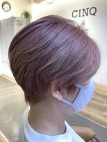 サンク ヘア アンド スパ パルシェ店(CINQ hair&spa) ピンクベージュショートヘア