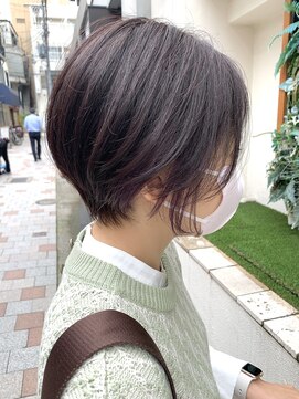アフロートpd+ KOBE(AFLOATpd+) インナーカラー☆大人可愛いひし形ハンサムショートボブ前下がり