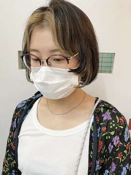 キューズ クラブ(cuz KLUB) 【cuz KLUB】顔周りインナーカラー×デザインボブ【池袋】