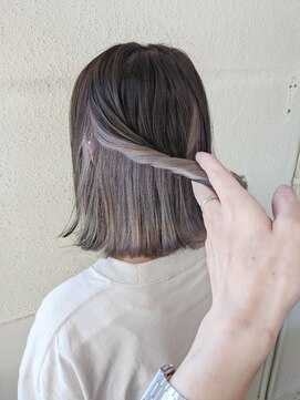 ボアップ 京橋店(boappu) #インナーカラー#インナーカラーグレージュ#シルバーカラー