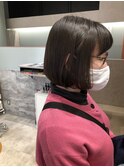 地毛風ストレート　ミニボブスタイル