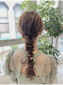ゆるふわ編みおろしヘア*金箔アレンジ10代20代30代