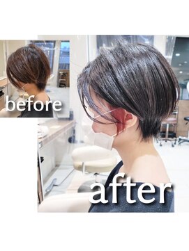 アッシュ 清瀬店(Ash) ハンサムショート×イヤリングカラー