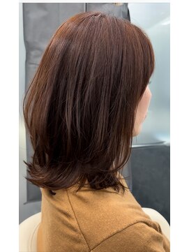 ジエクト アイロ(The Ect ilo) 大人ミディアムレイヤー×アプリコットブラウン