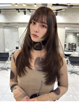 サイン 表参道(SIGN) 韓国ヘアグレージュカラーブリーチ無し髪質改善イヤリングカラー