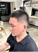 men'sバズカットボウズヘアナチュラルフェード