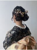 20代30代大人可愛い♪お呼ばれサイドゆるふわお団子アレンジ