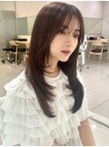レイヤーロング/ヘルシースタイル/韓国ヘア/ベビーピンク/調布