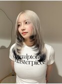 シルバー×裾ブラック
