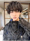 "縦落ちツイストスパイラルパーマメンズパーマ波巻きツイスパ "