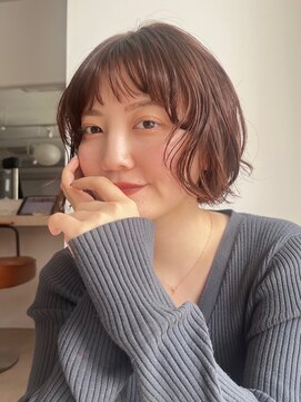 ガーデンヨコハマ(GARDEN YOKOHAMA) チェリーブラウン/デジタルパーマ/前髪パーマ/丸型/暖色/夏