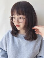 【morio 原宿】★ミディアムレイヤー　オレンジブラウン★