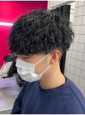 マッシュヘア/波巻きパーマ/men's/スパイラルパーマ