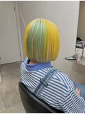 イエロー×ミントグリーン8.22ハイライトカラー