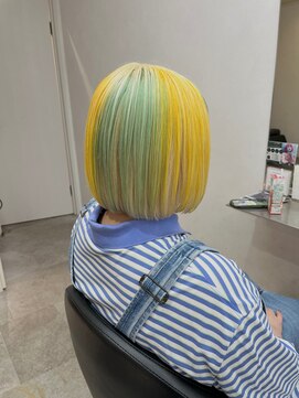 セイル(Sail) イエロー×ミントグリーン8.22ハイライトカラー