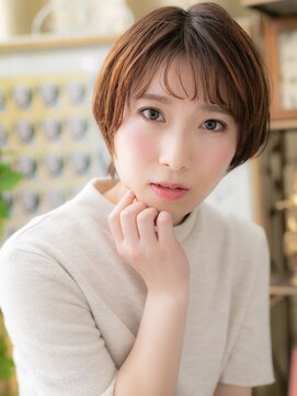 カバーヘア ブリス 戸田公園西口店(COVER HAIR bliss) ★エンドカラーウェットヘア小顔ショートマッシュ20代30代★1