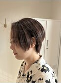 ショートボブ/ココアグレージュ/ブリーチ