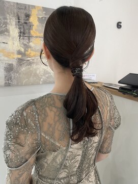 ウル 岡山駅店(ULu.) 結婚式ヘア二次会ヘア編みおろしカチモリシニヨン岡山ヘアセット
