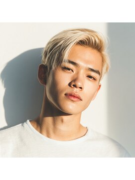 【メンズ最強】ハイトーンブリーチ×立体感アップバング