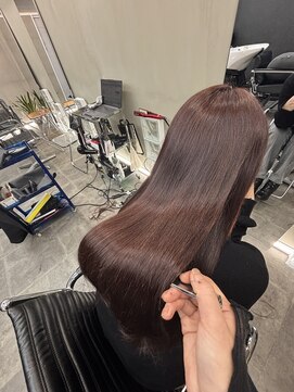 ファビ 渋谷(Fab) くびれヘア/暗めカラー/アプリコットオレンジ/縮毛矯正