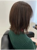 レイヤーボブ　レイヤーカット　くびれヘア　ミディアム