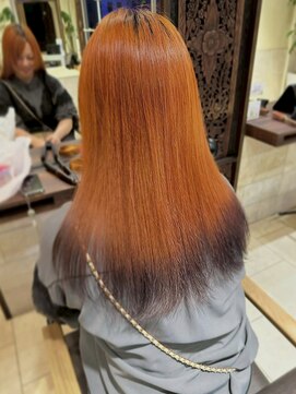 ヘアリゾート粋 ティガ 池袋店(tiga) デザインカラー/エンドカラー/オレンジ×ブラック