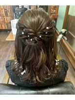 エイチエムヘアーホーム 池袋2号店(H M hair home) ハーフアップ/パール/ヘアセット/ヘアアレンジ/顔周りカット